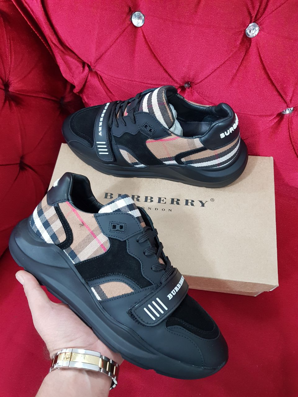 Burberry Vintage Check Sneakers Black