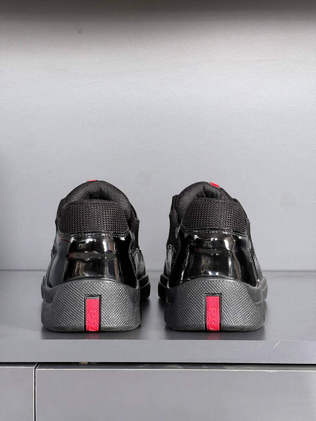 Prada Milano Patent Leather Sneakers Black