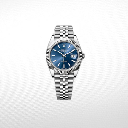DATE JUST SS 41MM BLUE DIAL STICK MARKERS JUBILEE