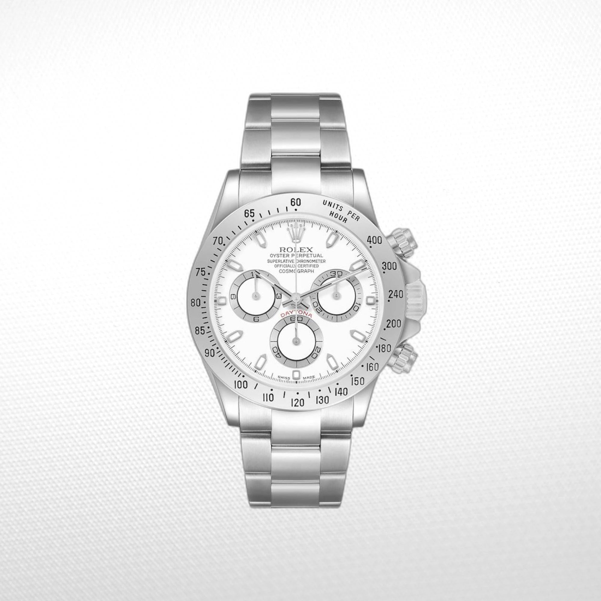 C0SM0GRAPH DAYT0NA WHITE DIAL SS 40MM