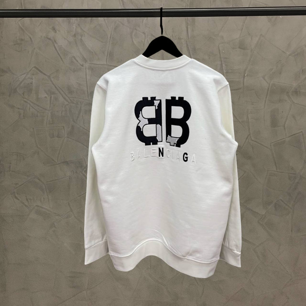 Hoodie white balenciaga  - bl 1608