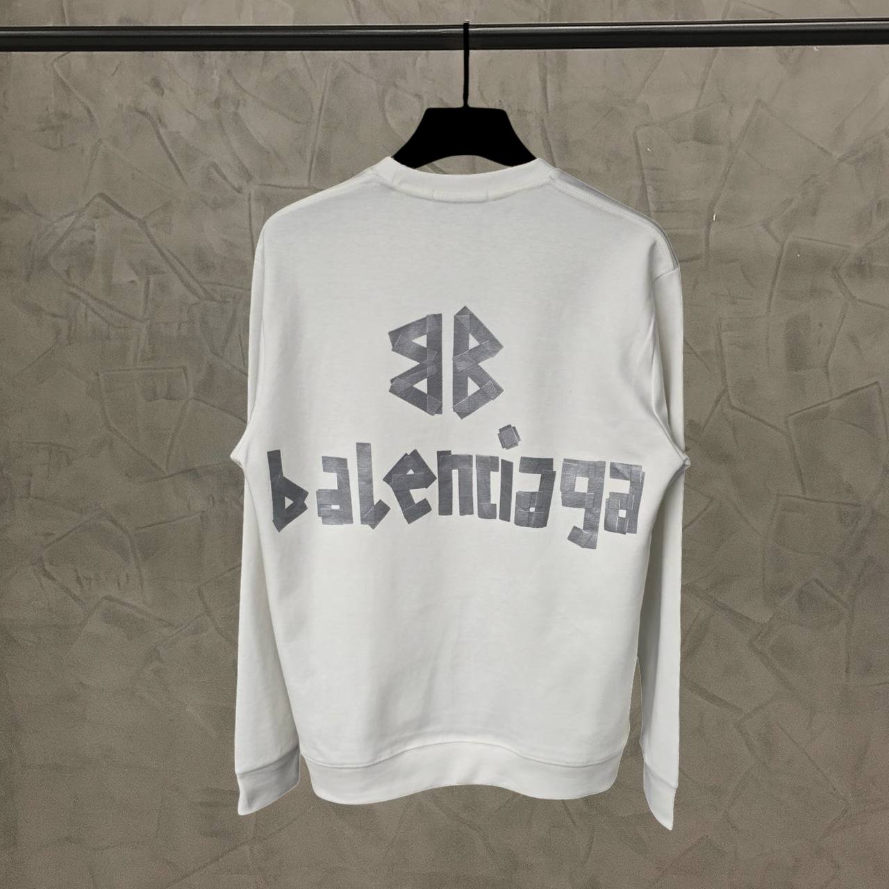Hoodie white balenciaga  - bl 1612