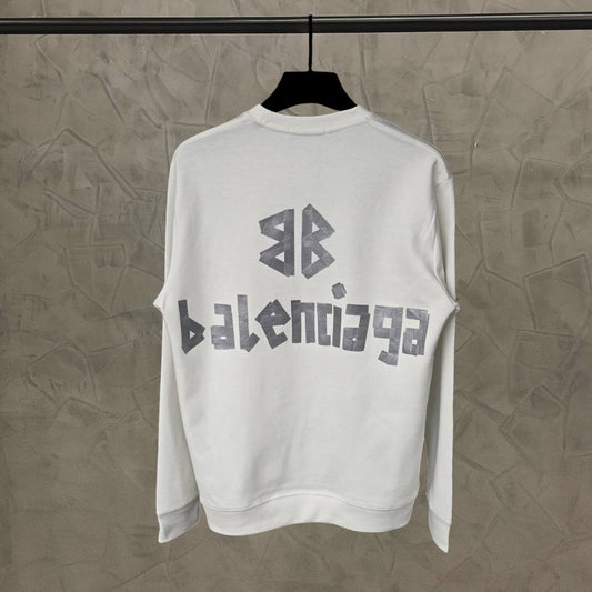 Hoodie white balenciaga  - bl 1612