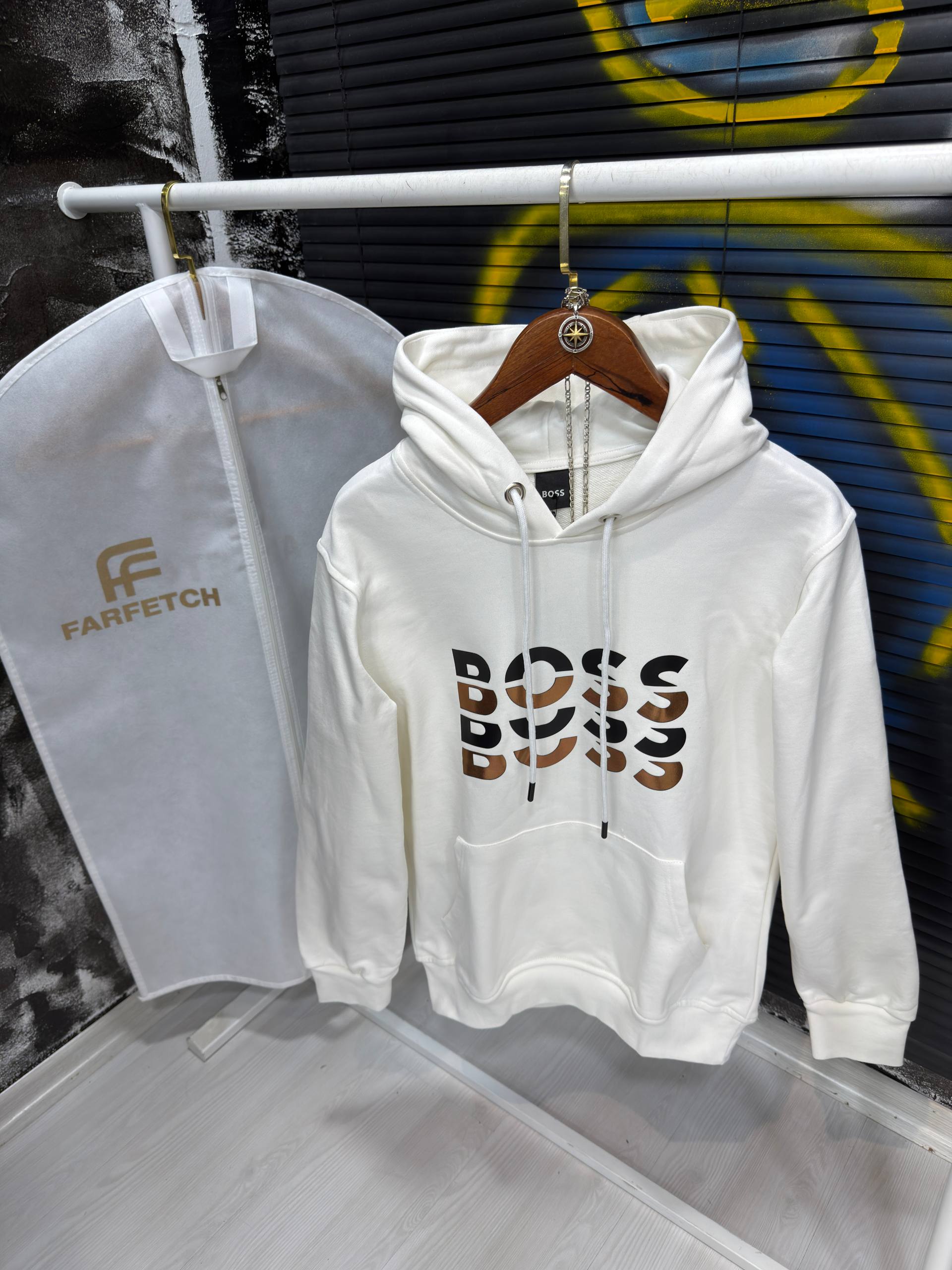 Hoodie white  Boss - Bs 1652