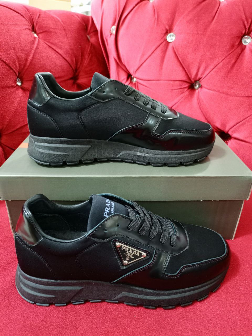 Prada sneakers logo