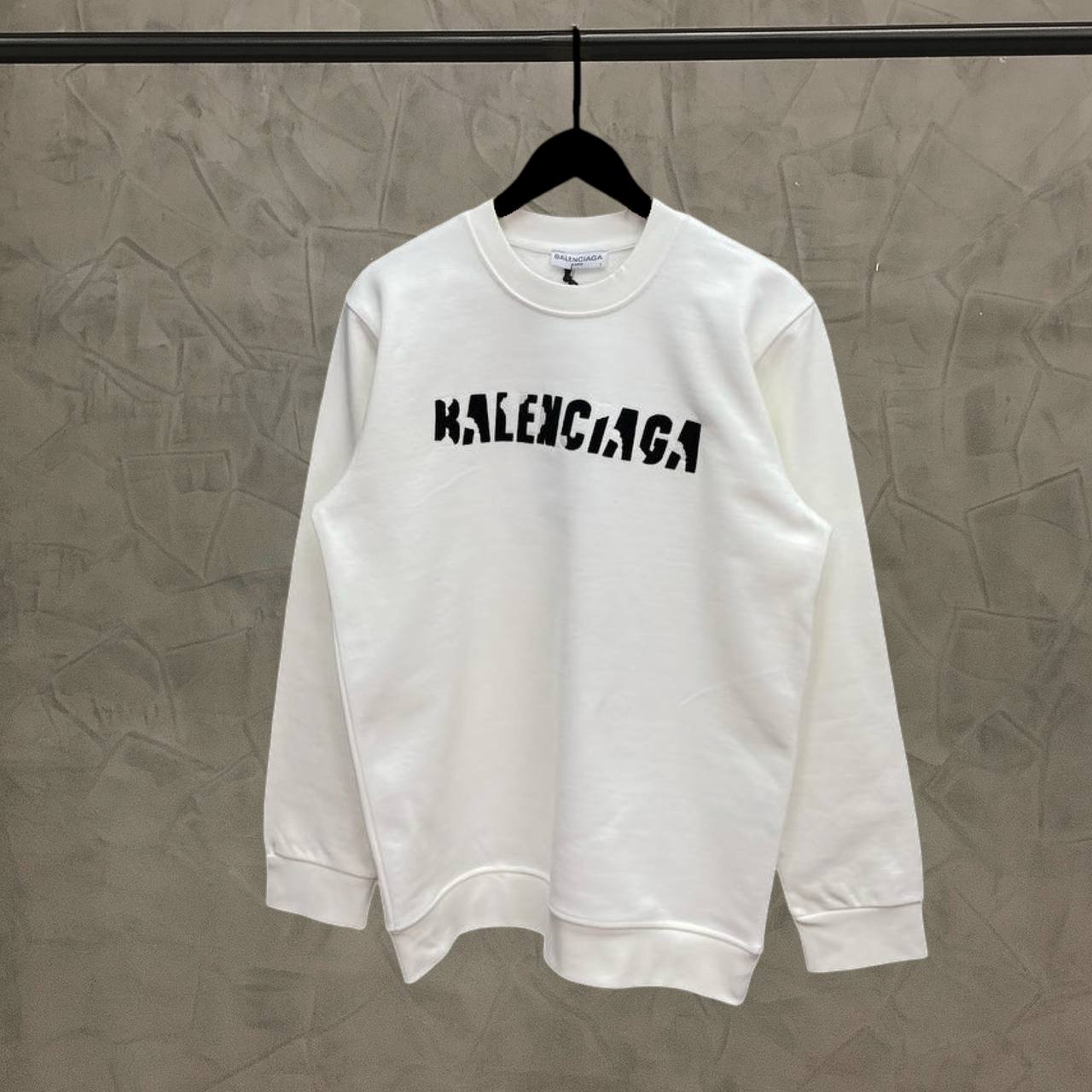 Hoodie white balenciaga  - bl 1606