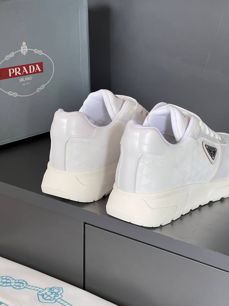 Prada Leather Sneakers White