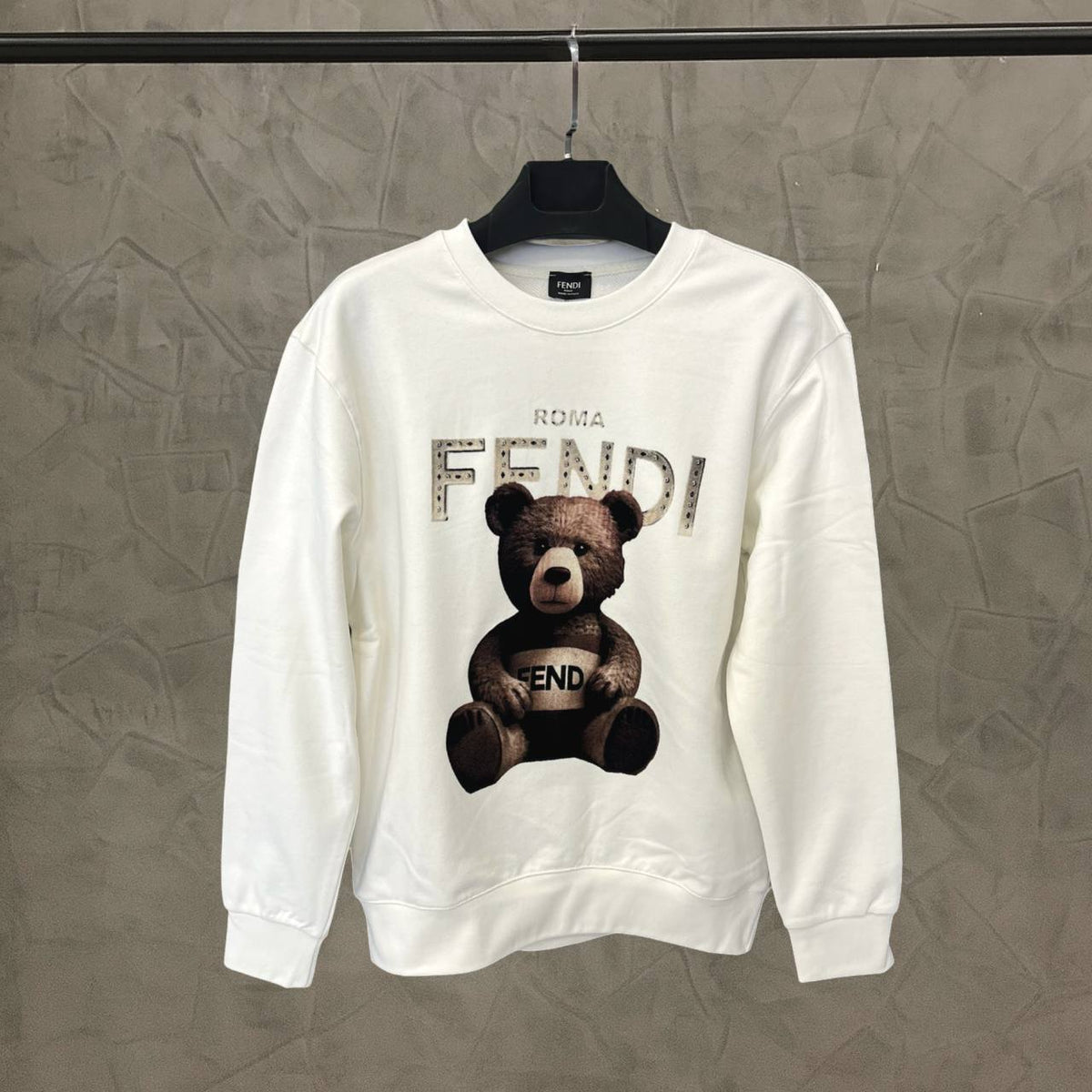 Hoodie white fendi - Fn 1619