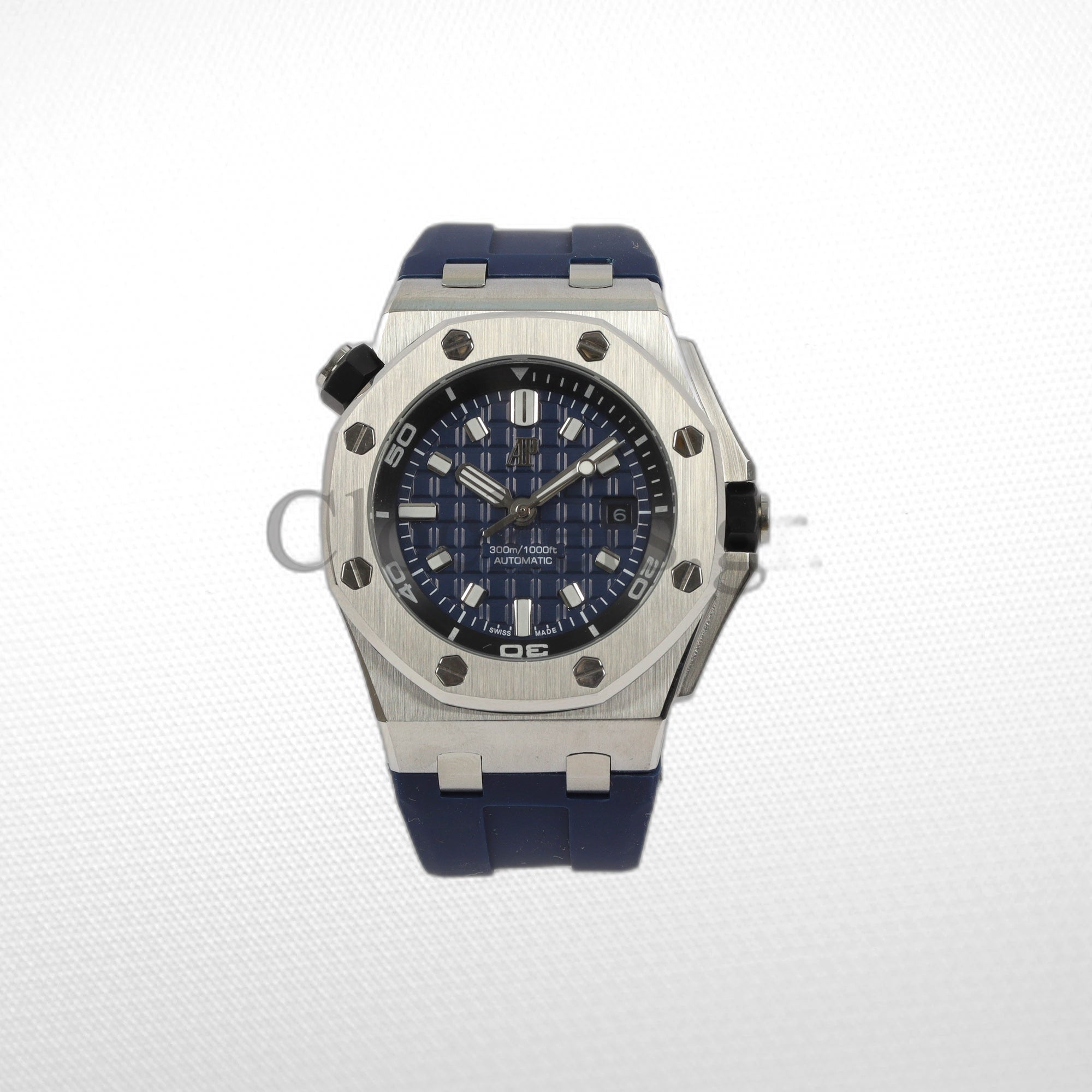 AUDEMARS PIGUET ROYAL OAK OFFSHORE DIVER 15710ST.OO.A052CA.01 BLUE INDEX STAINLESS STEEL RUBBER