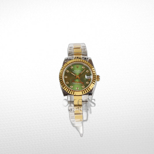 DATEJUST 31MM 2-TONE GOLD OYSTER GREEN DIAL DIAMONDS MARKERS 2022