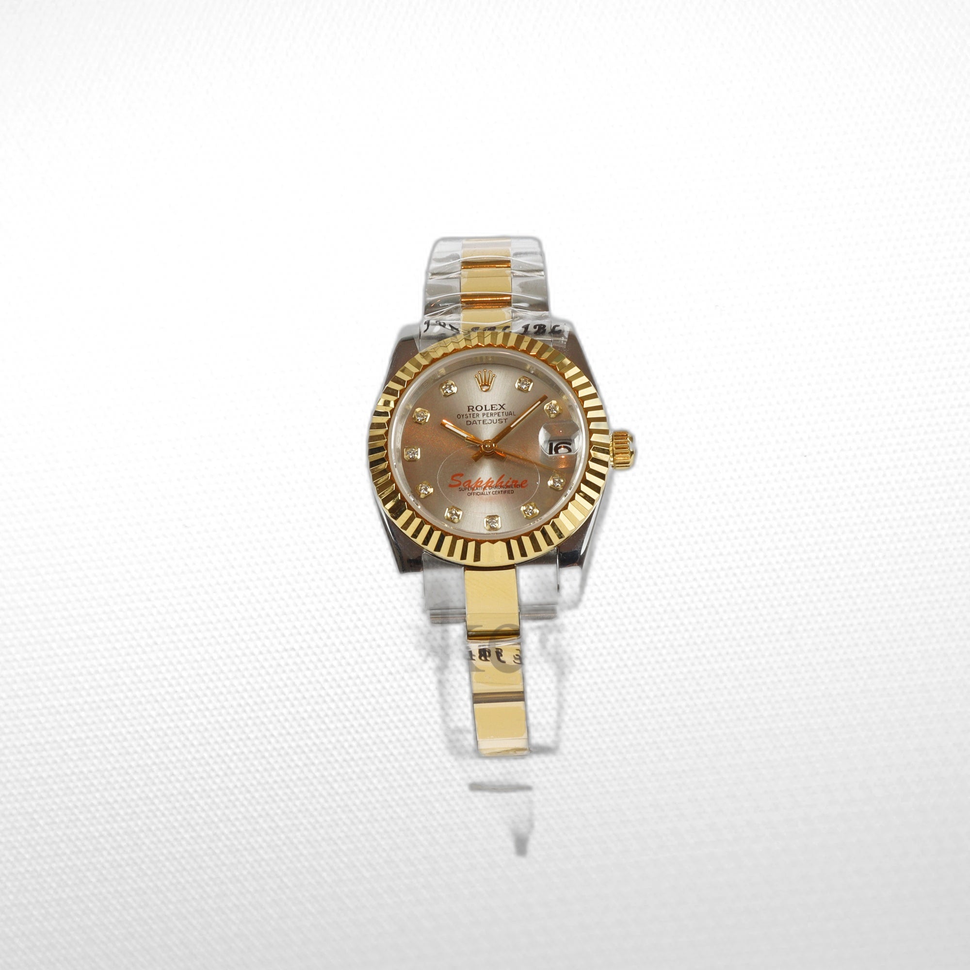 DATEJUST 31MM 2-TONE GOLD GRAY DIAL STICK MARKERS CLONE