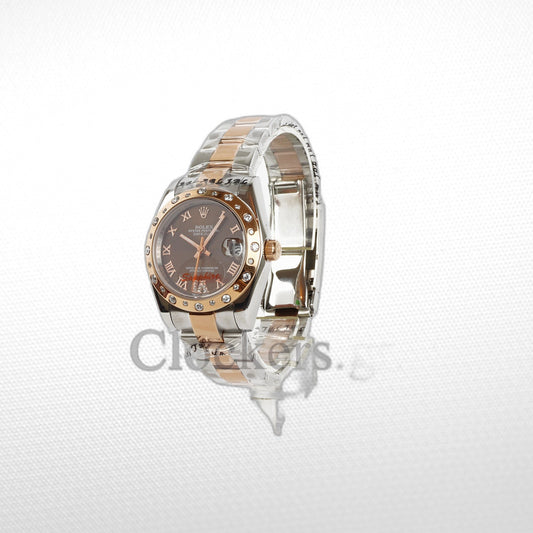 DATEJUST 31MM 2-TONE BRONZE CHOCOLATE ROMAN DIAMONDS CLONE