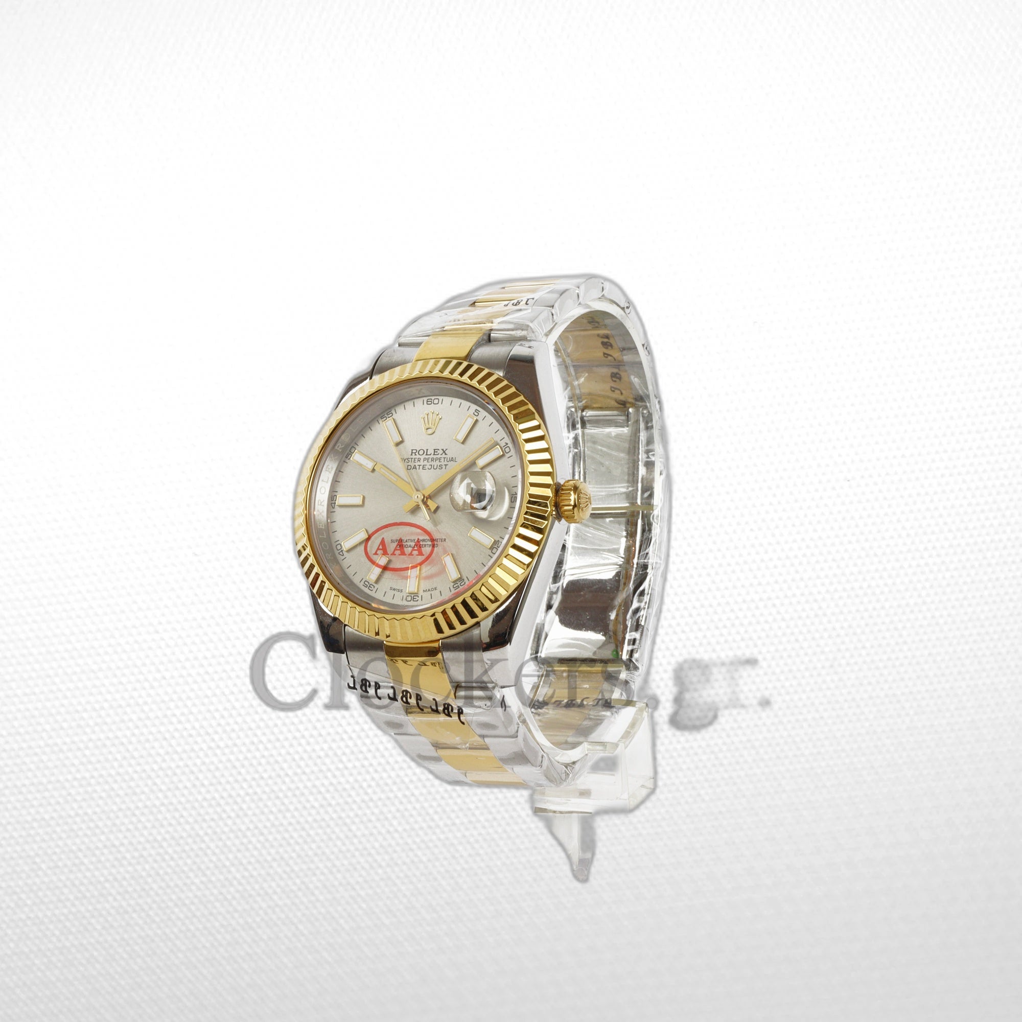 DATEJUST 41MM 2-TONE GOLD GRAY DIAL STICK MARKERS clone