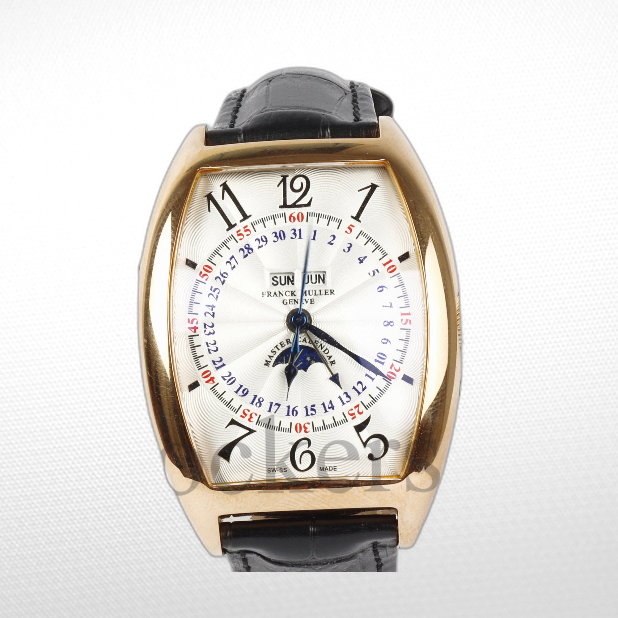 FRANCK MULLER MARINER GOLD WHITE BLACK MARKERS MOON 50MM CLONE