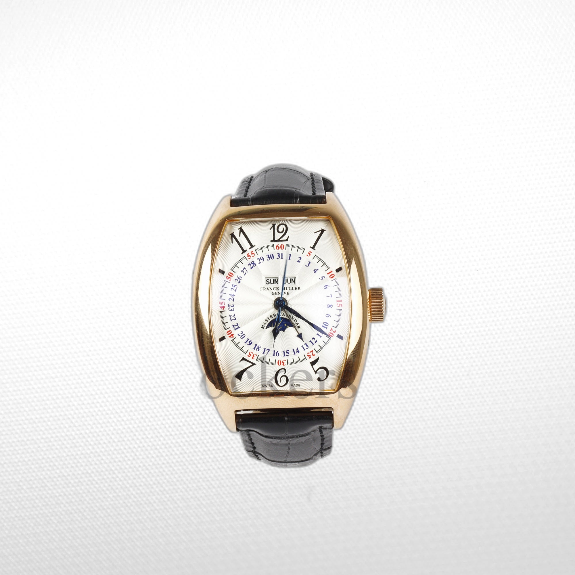 FRANCK MULLER MARINER GOLD WHITE BLACK MARKERS MOON 50MM CLONE