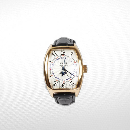 FRANCK MULLER MARINER GOLD WHITE BLACK MARKERS MOON 50MM CLONE