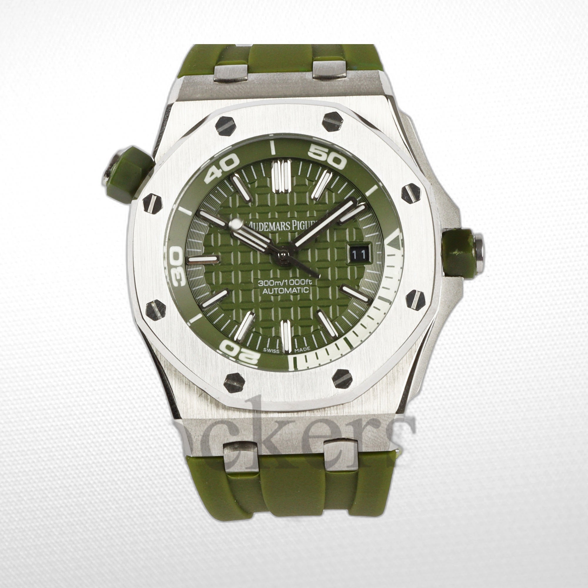 AUDEMARS PIGUET ROYAL OAK OFFSHORE DIVER 15710ST.OO.A052CA.01 KHAKI INDEX STAINLESS STEEL RUBBER  CLONE
