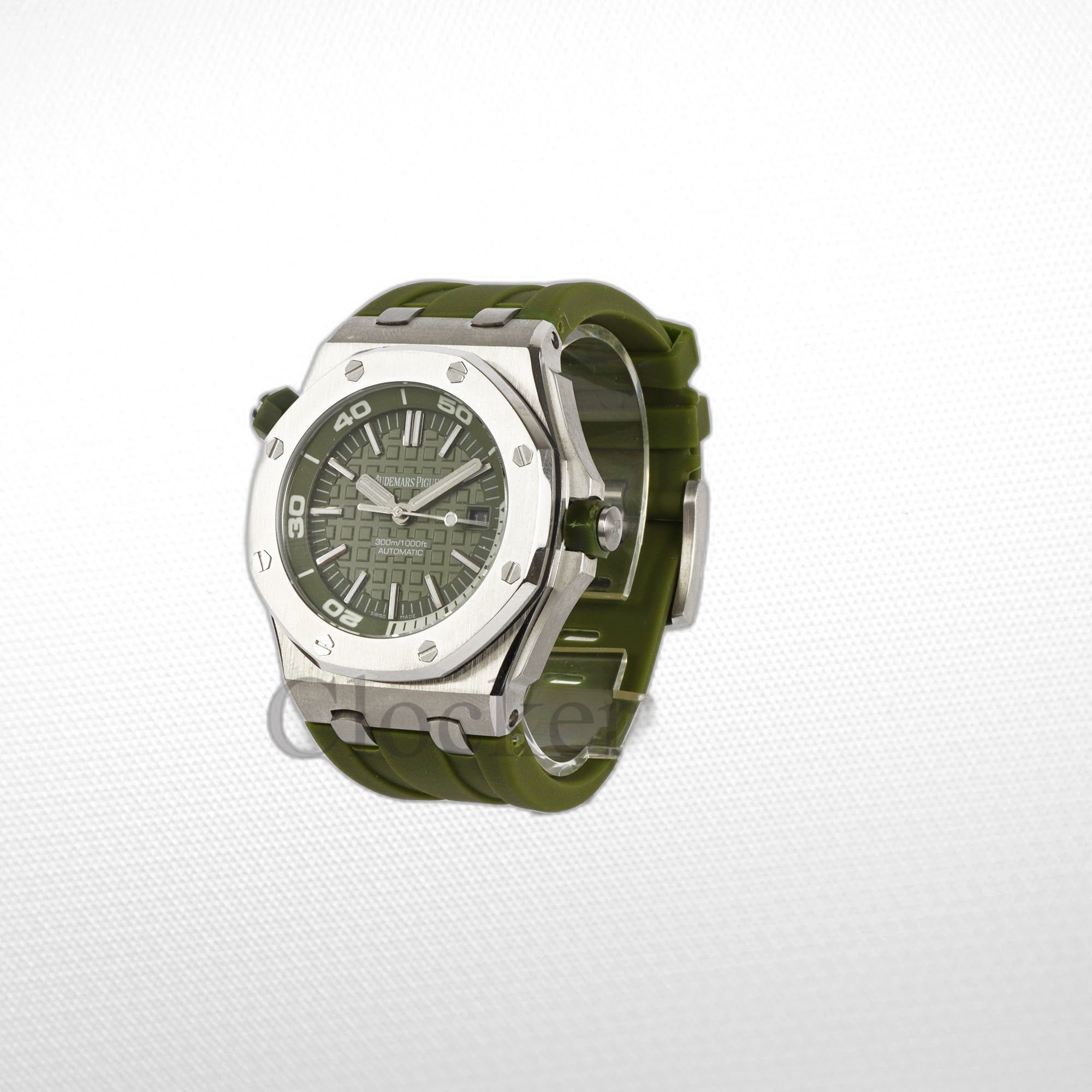 AUDEMARS PIGUET ROYAL OAK OFFSHORE DIVER 15710ST.OO.A052CA.01 KHAKI INDEX STAINLESS STEEL RUBBER  CLONE