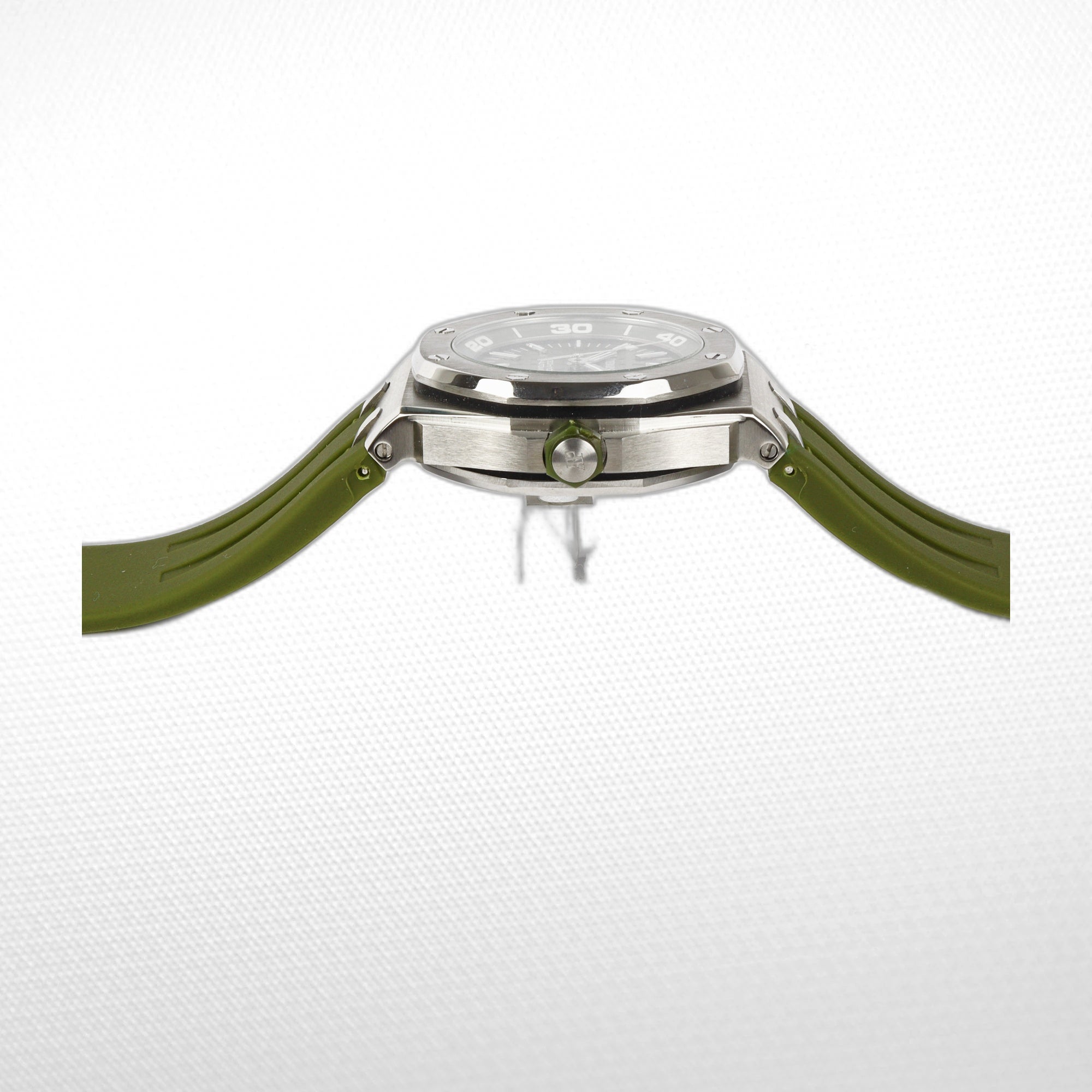 AUDEMARS PIGUET ROYAL OAK OFFSHORE DIVER 15710ST.OO.A052CA.01 KHAKI INDEX STAINLESS STEEL RUBBER  CLONE