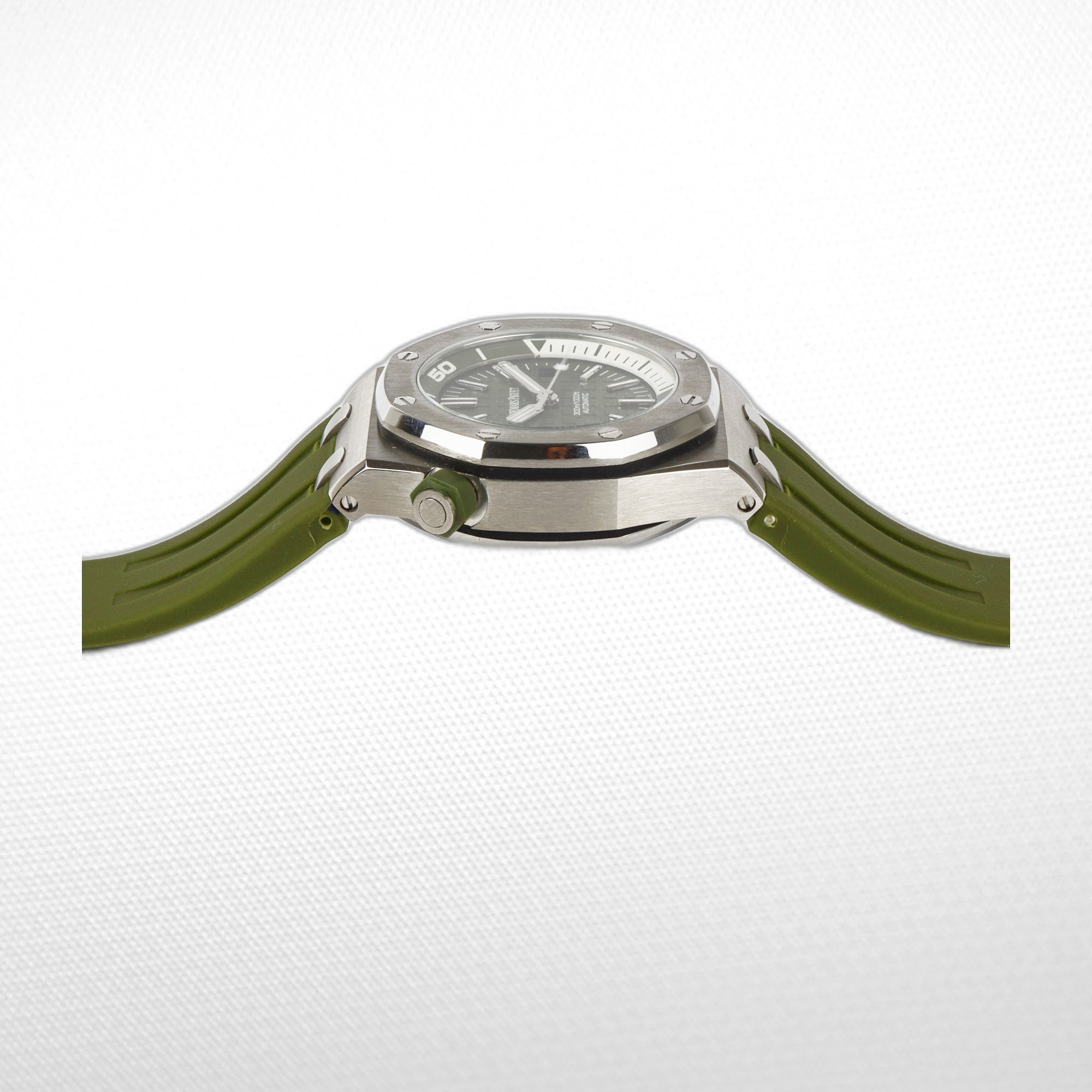 AUDEMARS PIGUET ROYAL OAK OFFSHORE DIVER 15710ST.OO.A052CA.01 KHAKI INDEX STAINLESS STEEL RUBBER  CLONE