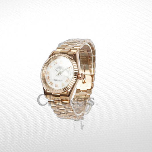 DATEJUST 36MM ROSE GOLD OYSTER SOMON DIAL RHOMAN MARKERS