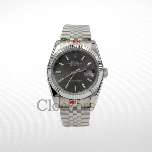 DATEJUST 41MM SS SILVER JUBILEE GRAY DIAL STCIKS MARKERS