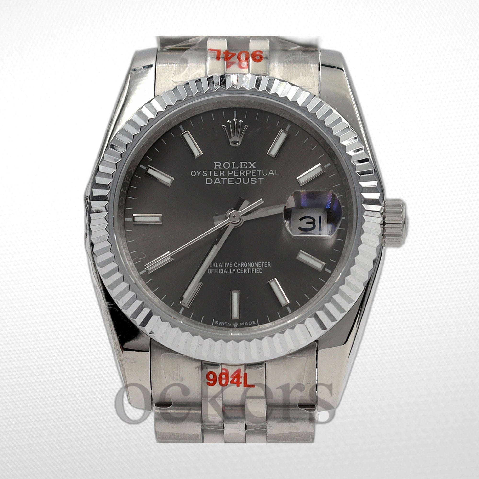 DATEJUST 41MM SS SILVER JUBILEE GRAY DIAL STCIKS MARKERS