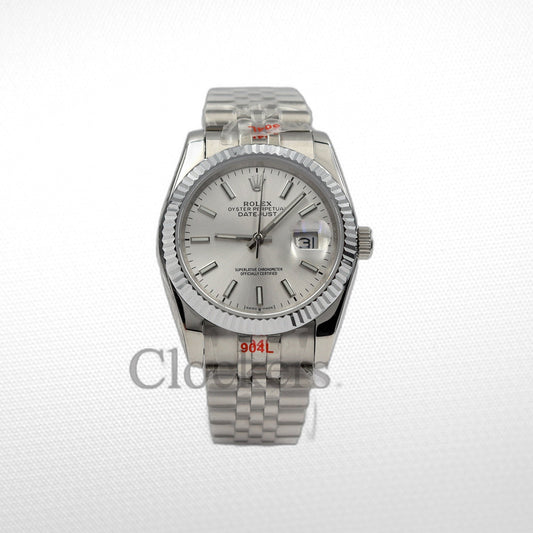 DATEJUST 41MM SS SILVER JUBILEE SIVER DIAL STCIKS MARKERS