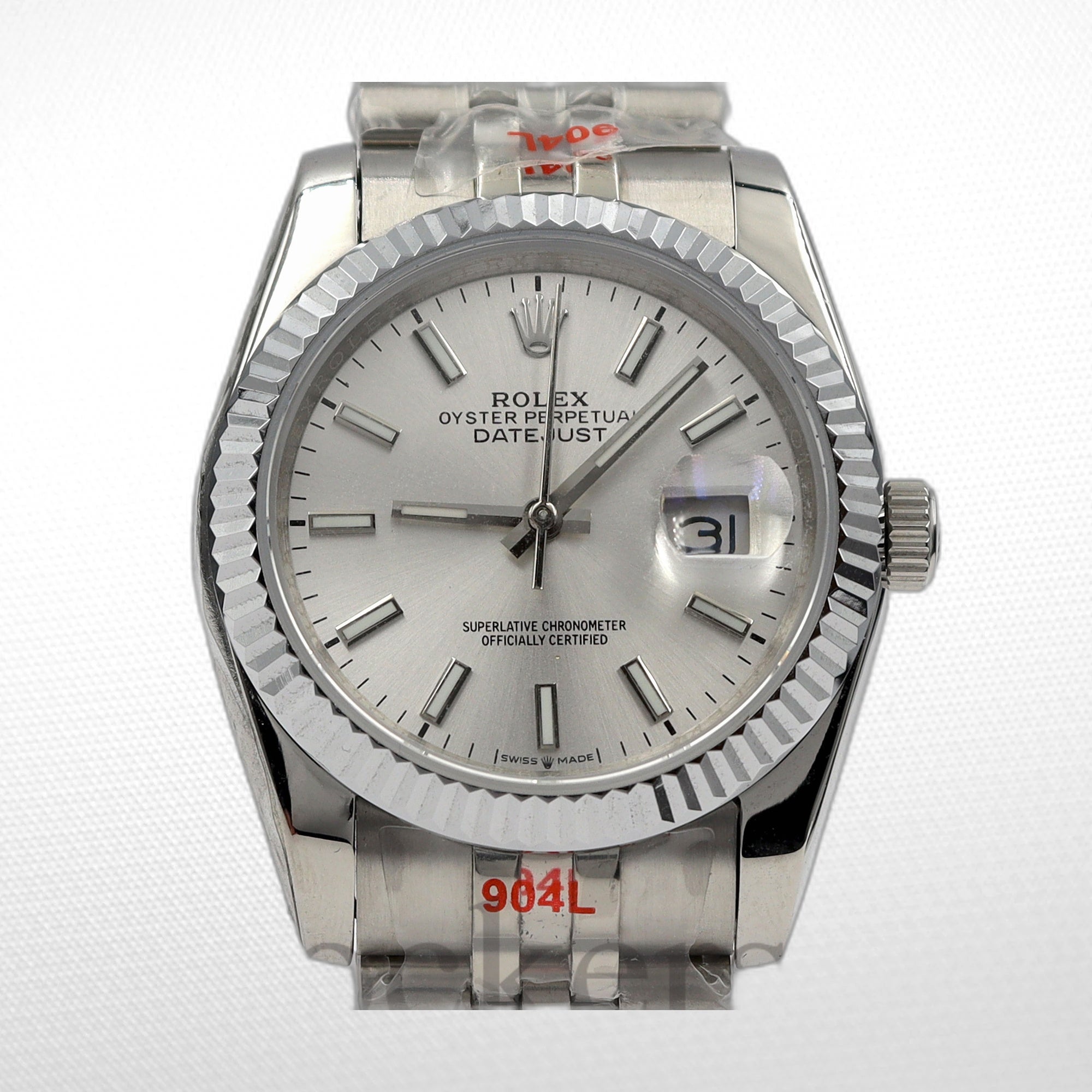 DATEJUST 41MM SS SILVER JUBILEE SIVER DIAL STCIKS MARKERS