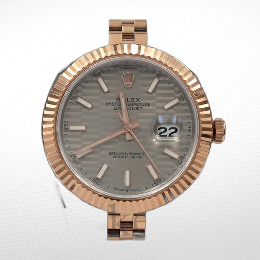 DATEJUST 36MM 2-TONE ROSE GOLD JUBILEE GREY DIAL STICKS MARKERS