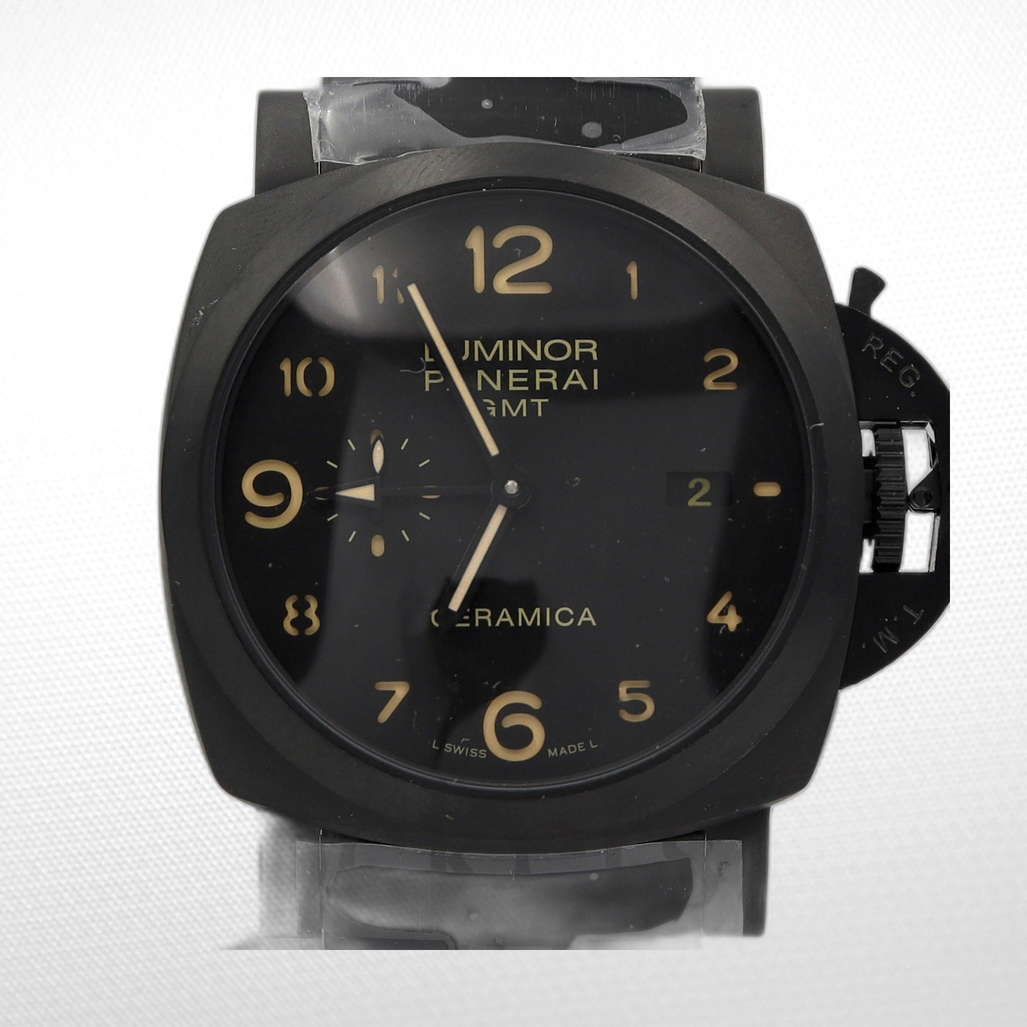 PANERAI PAM 1438 LUMINOR MARINA 1950 3 DAY AUTOMATIC GMT CERAMICA BRACELET