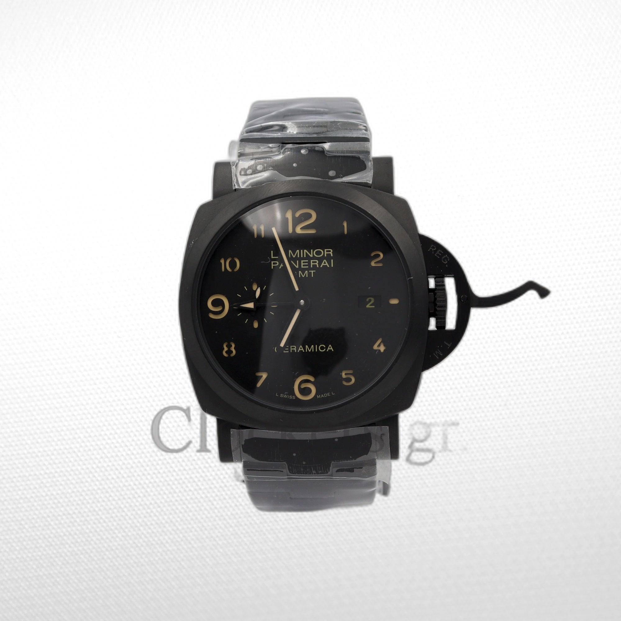 PANERAI PAM 1438 LUMINOR MARINA 1950 3 DAY AUTOMATIC GMT CERAMICA BRACELET