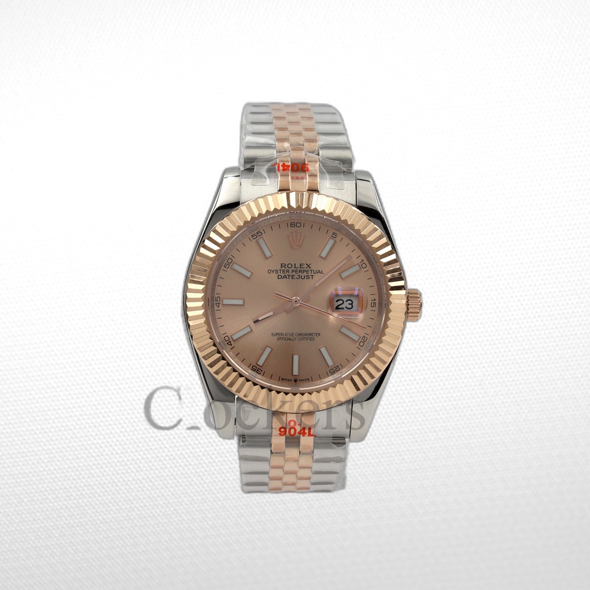DATEJUST 36MM 2-TONE BRONZE PINK DIAL STICK MARKERS
