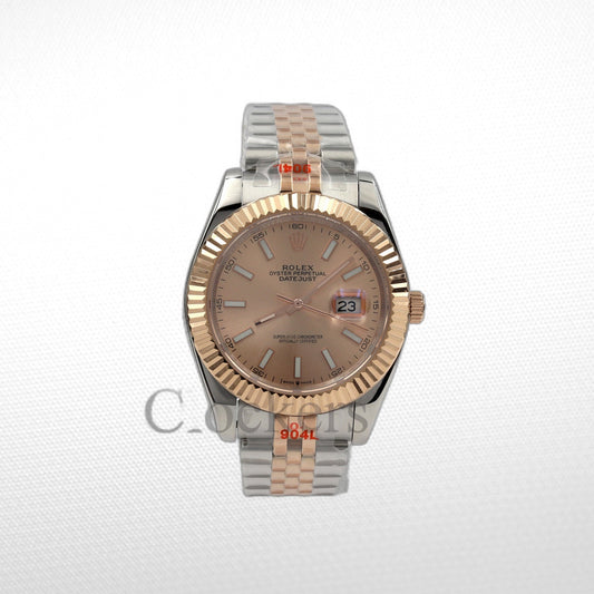 DATEJUST 36MM 2-TONE BRONZE PINK DIAL STICK MARKERS