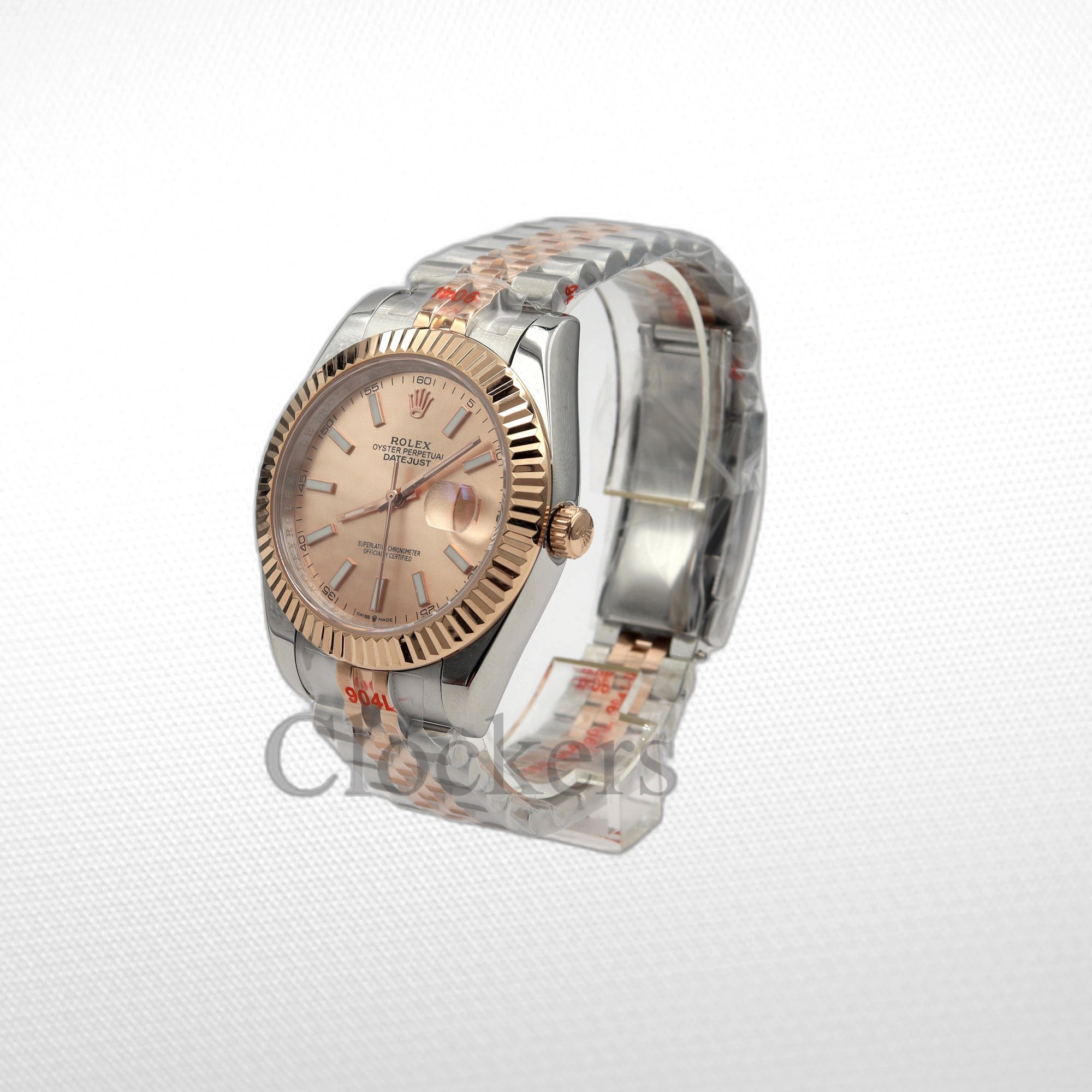 DATEJUST 36MM 2-TONE BRONZE PINK DIAL STICK MARKERS