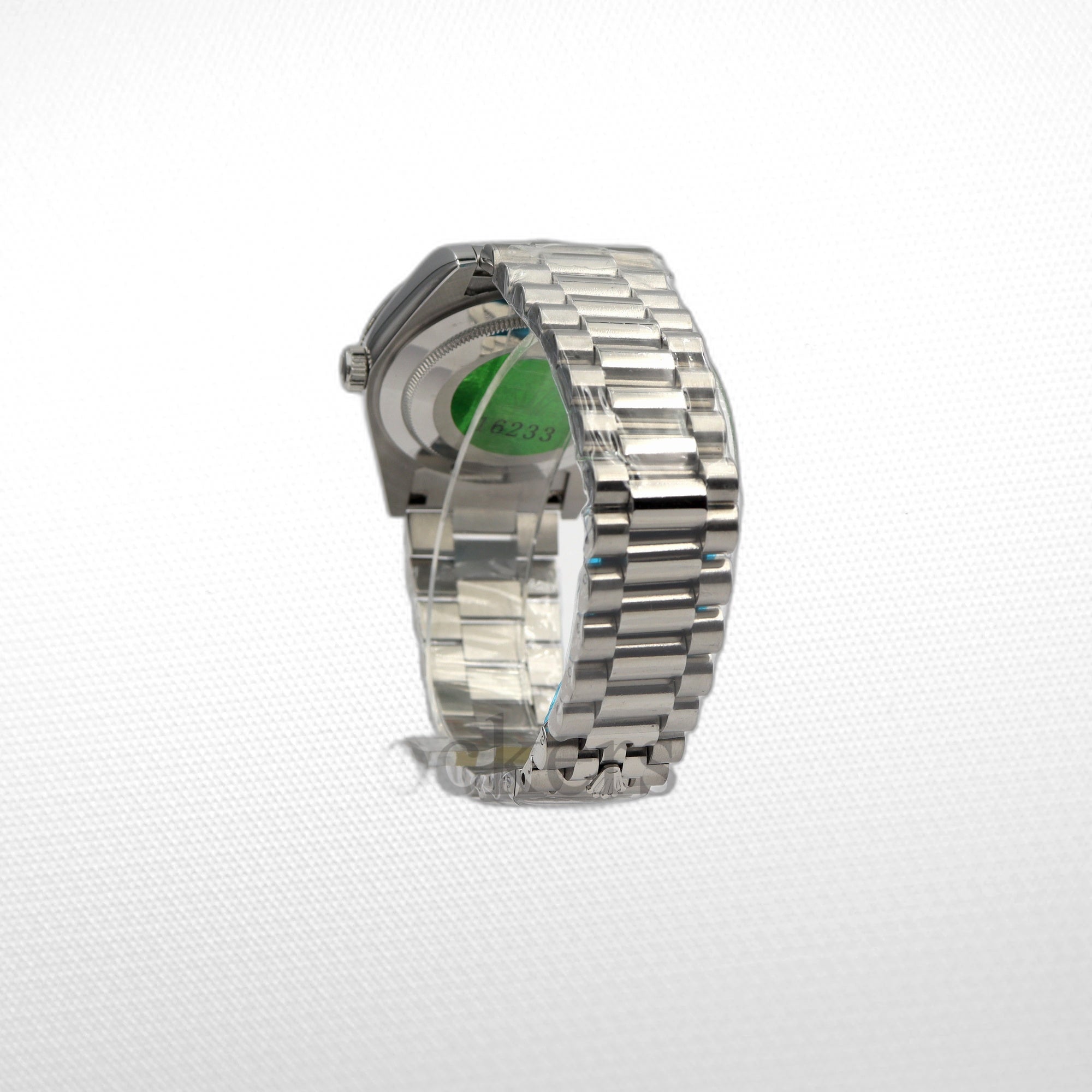 DAY-DATE II 40MM  BEZEL DARK RODHIUM DIAL LINE MOTIF STICK MARKERS