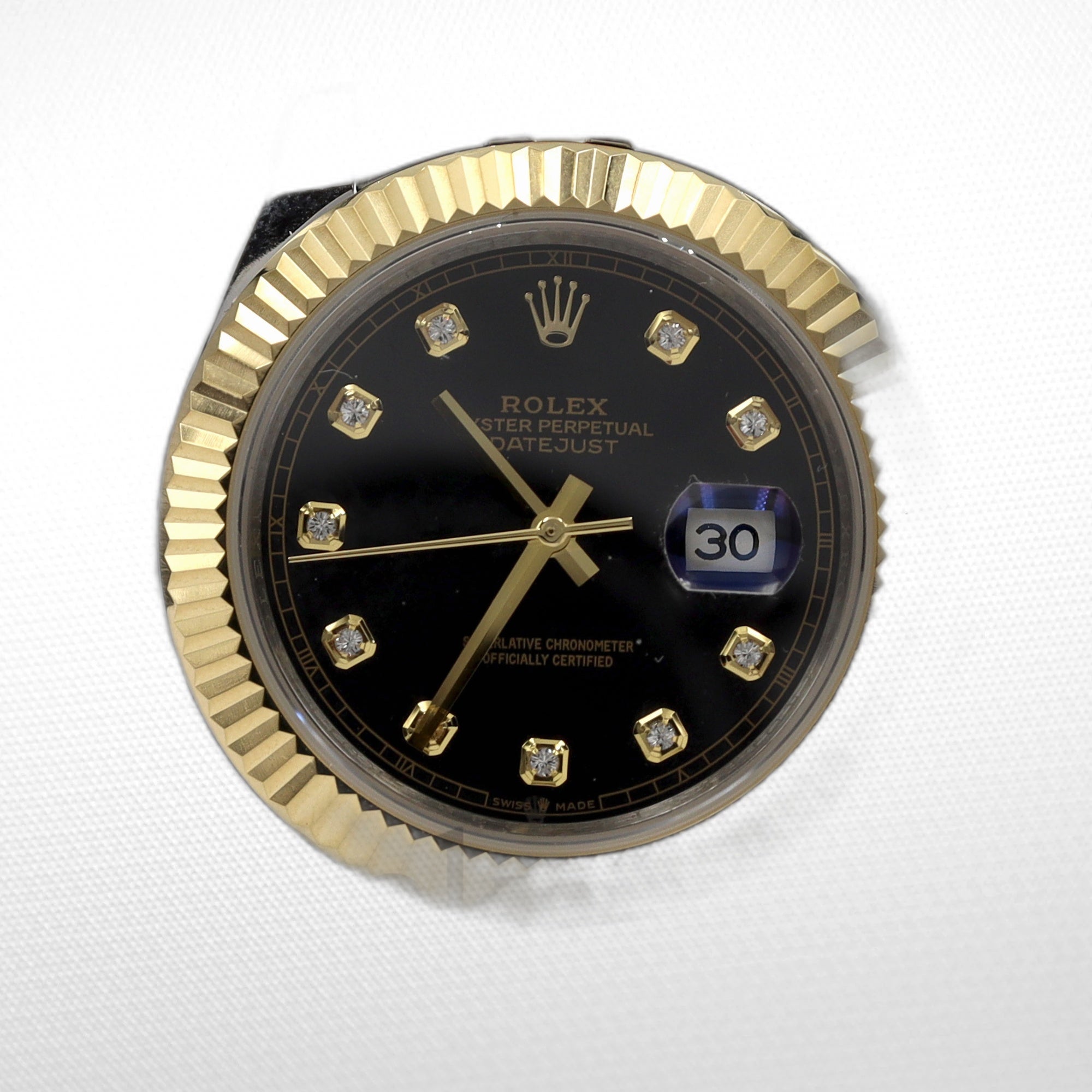 DATE JUST 36MM 2-TONE GOLD JUBILEE BLACK DIAL DIAMONDS MARKERS