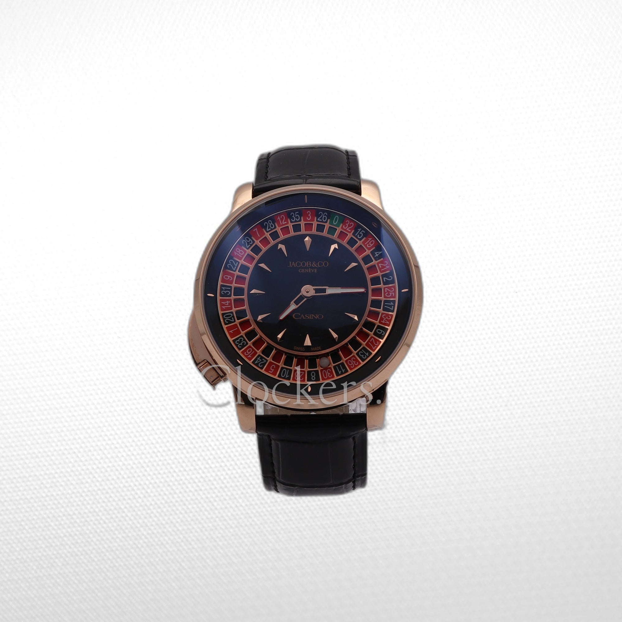 Jacob & Co. 'The Casino Tourbillon' CA100.40.Rose Gold Black Onyx Dial Limited Edition