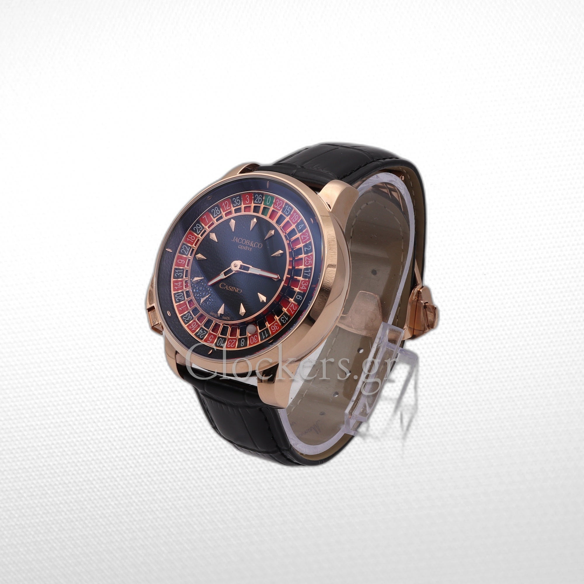 Jacob & Co. 'The Casino Tourbillon' CA100.40.Rose Gold Black Onyx Dial Limited Edition