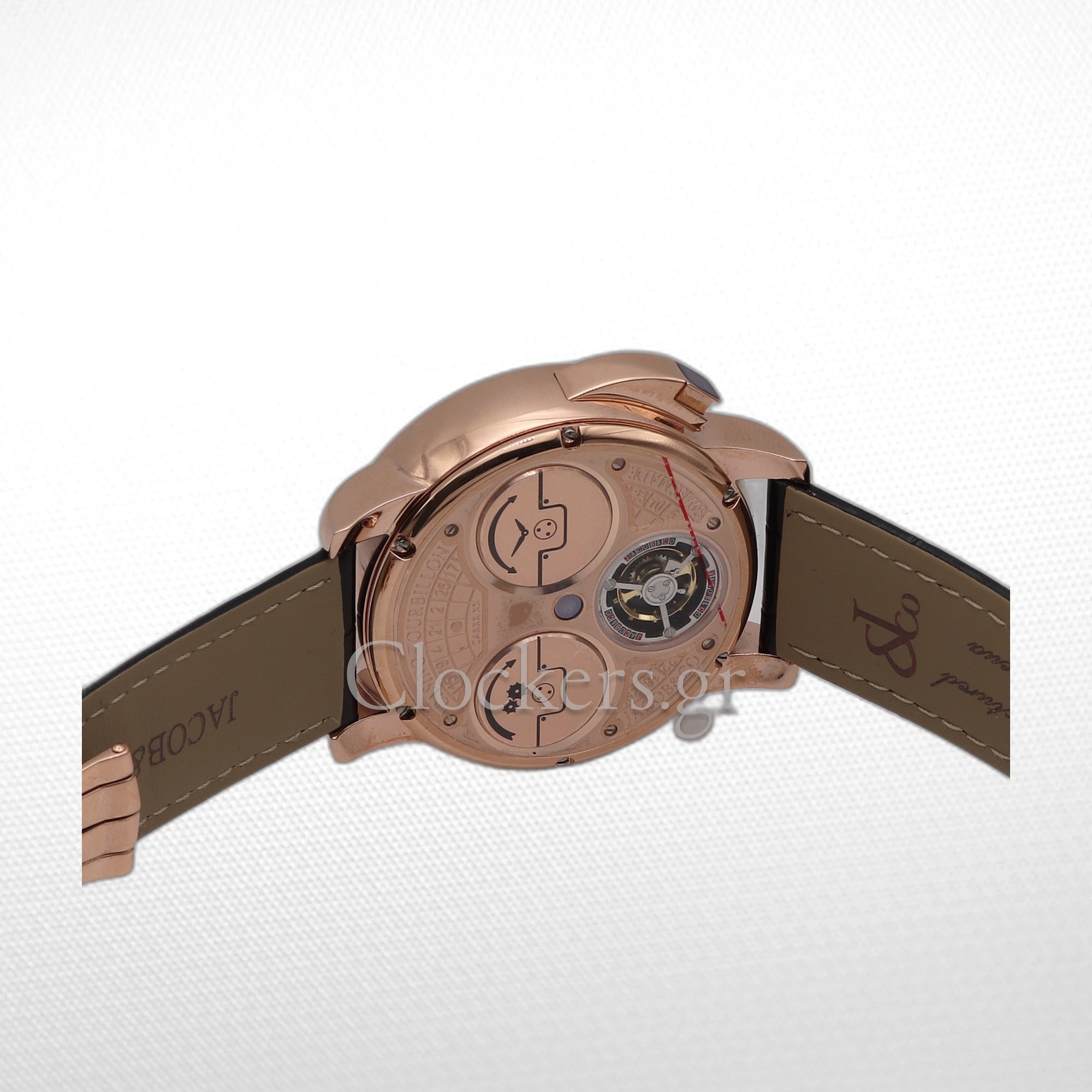 Jacob & Co. 'The Casino Tourbillon' CA100.40.Rose Gold Black Onyx Dial Limited Edition
