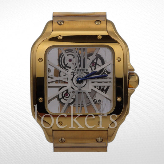 CARTIER SANTOS NEW 2023 SANTOS DE CARTIER SKELETON  GOLD