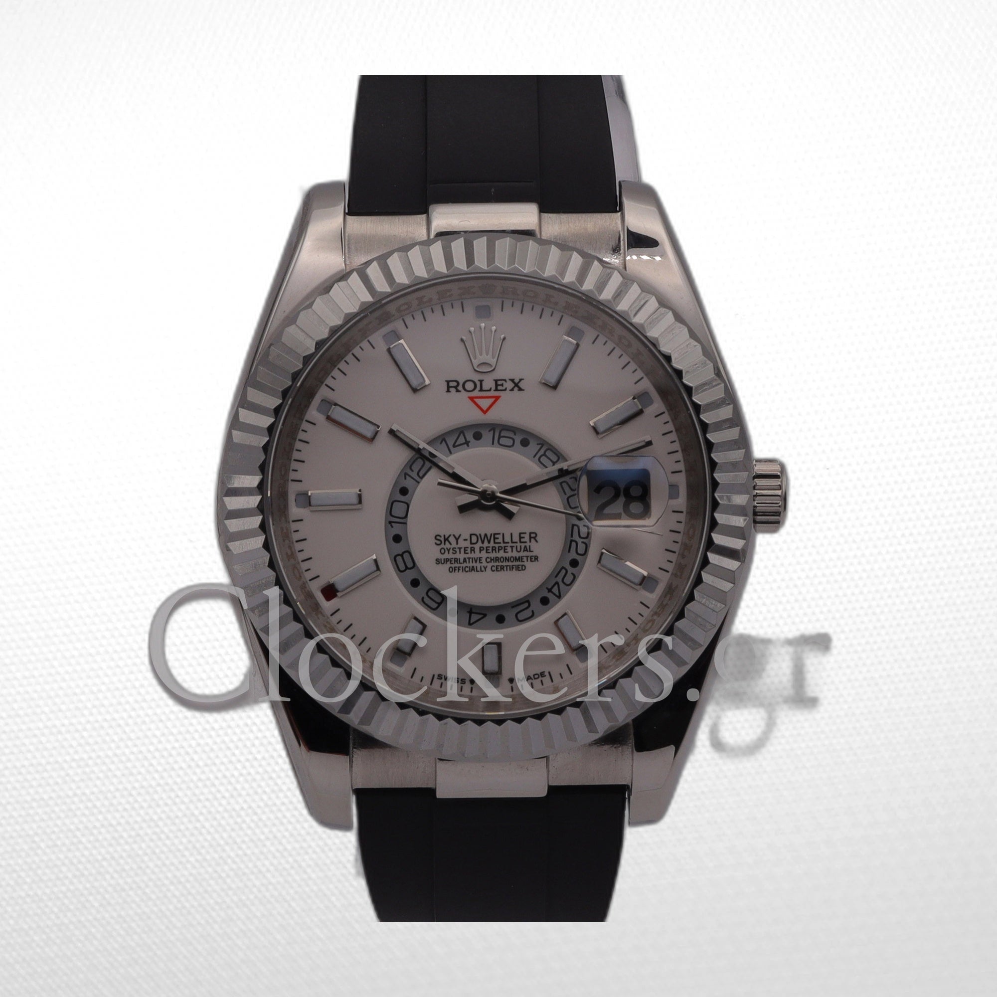 SKY-DWELLER WHITE DIAL AUTOMATIC MEN'S RUBBER
