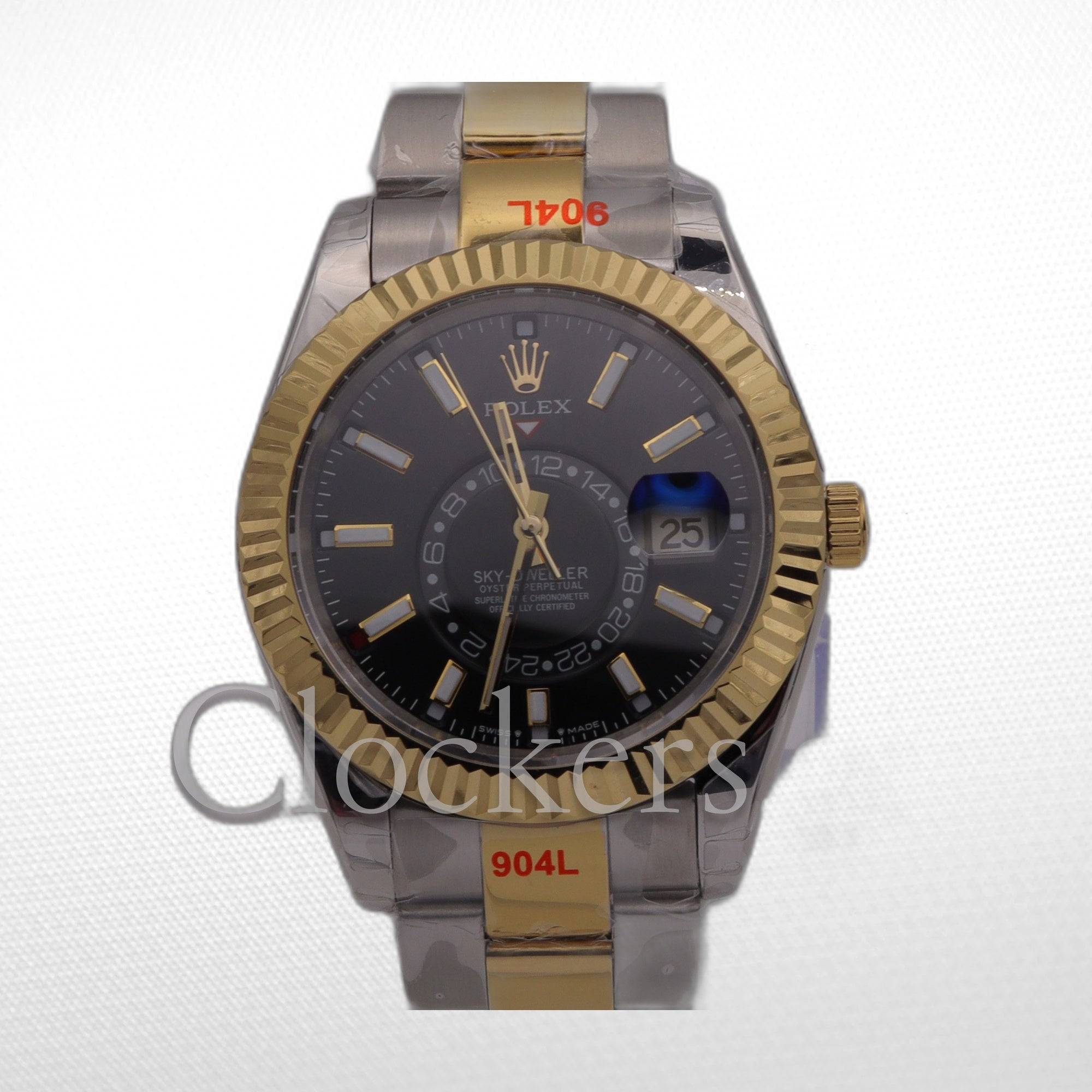SKY-DWELLER 2-TONE BLACK  DIAL STICK MARKERS