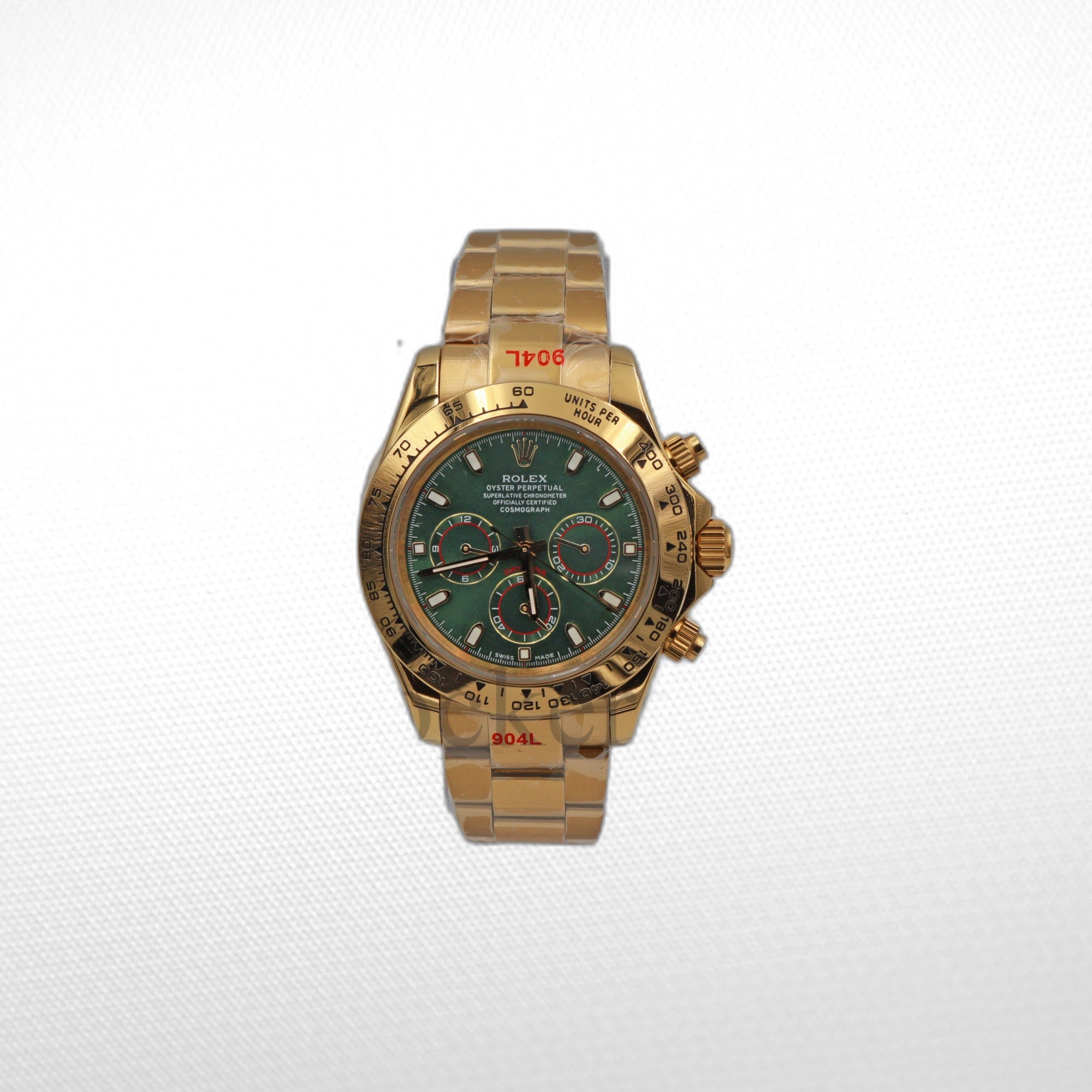 C0SMOGRAPH DAYT0NA GOLD GREEN DIAL 40MM