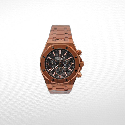 AUDEMARS PIGUET ROYAL OAK CHRONOGRAPH PINK GOLD BLACK DIAL 26239OR.OO.D821CR.