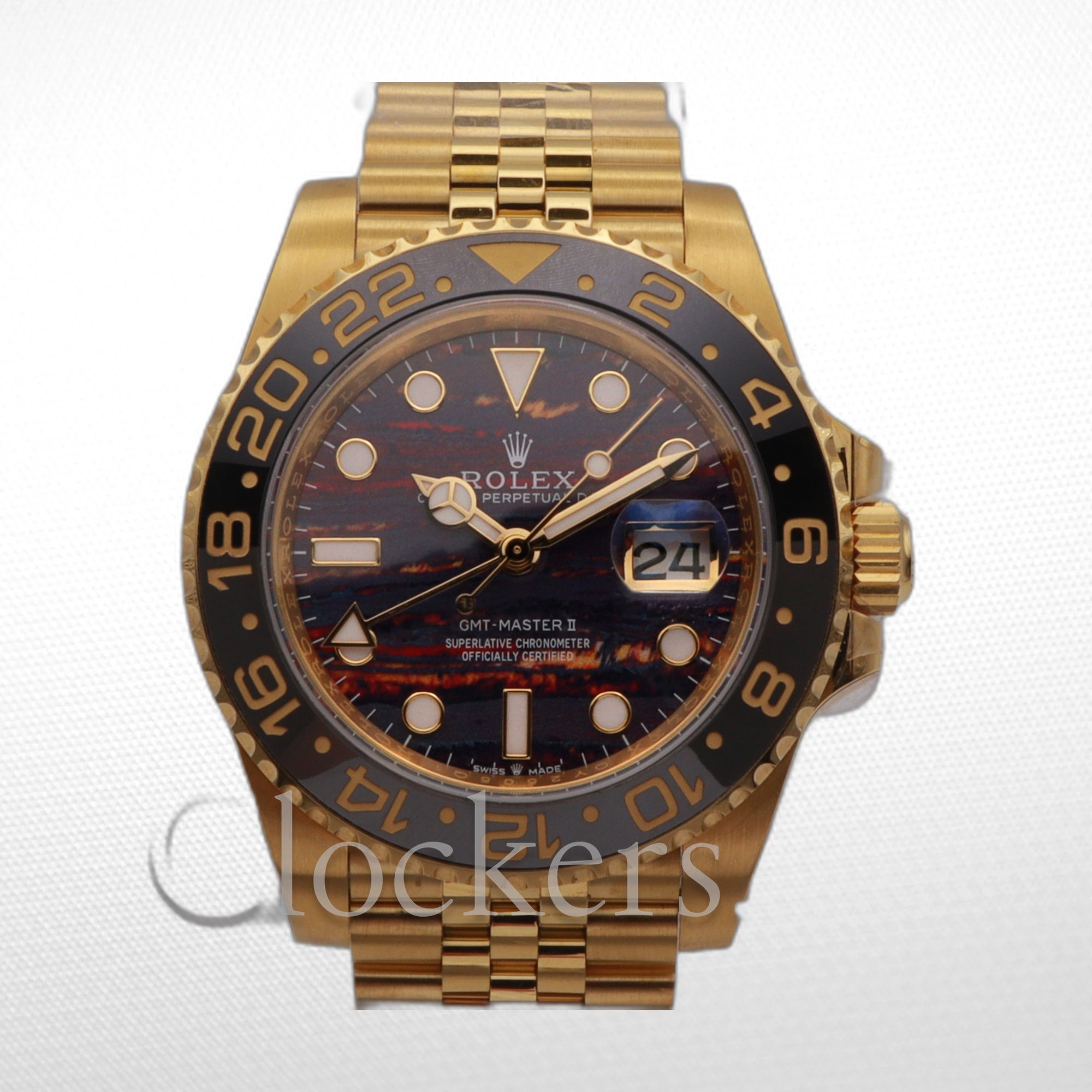 Rolex GMT-Master II New 2025 GMT-Master II 126718GRNR Yellow Gold Tiger Iron Dial Jubilee