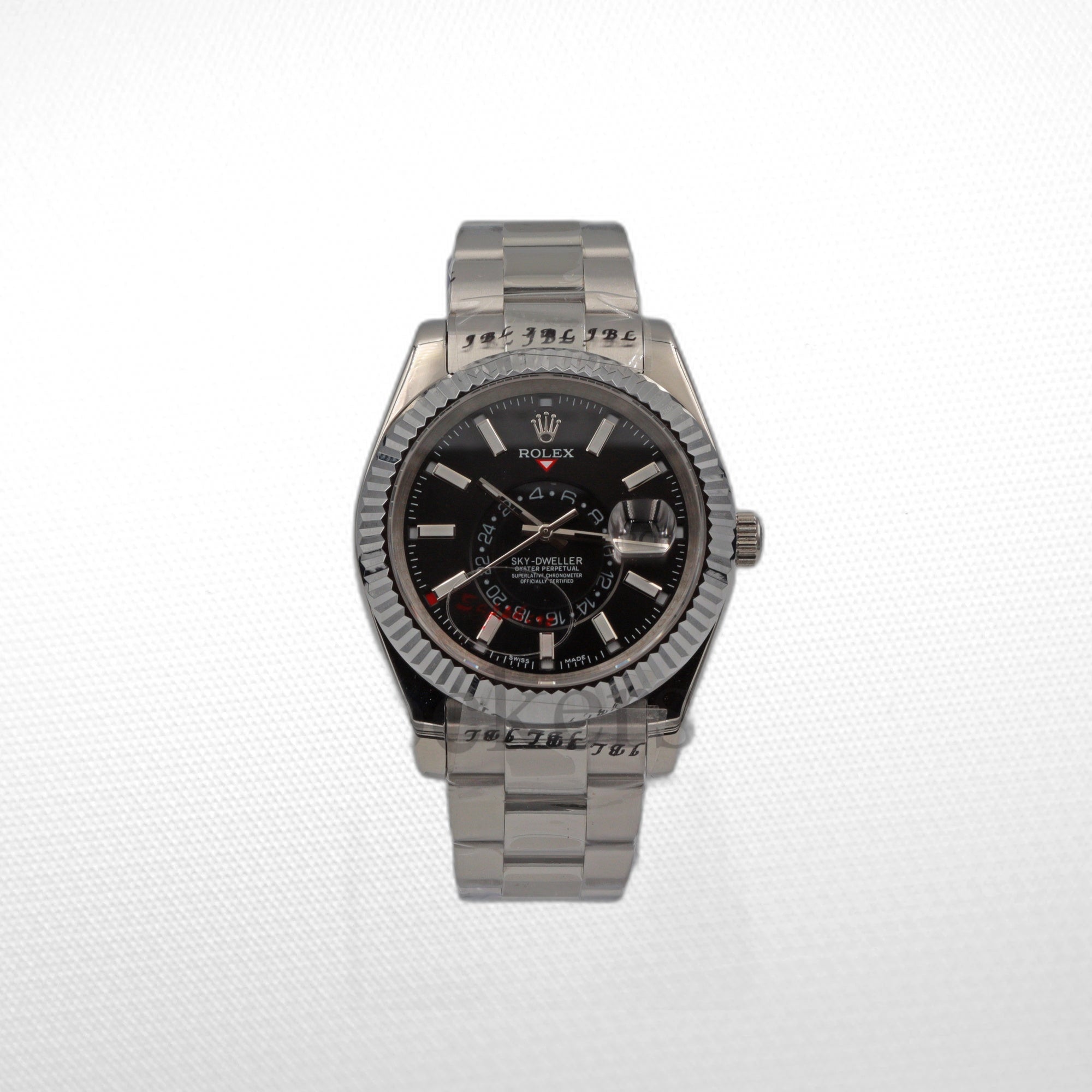 SKY-DWELLER SS BLACK DIAL STICK MARKERS