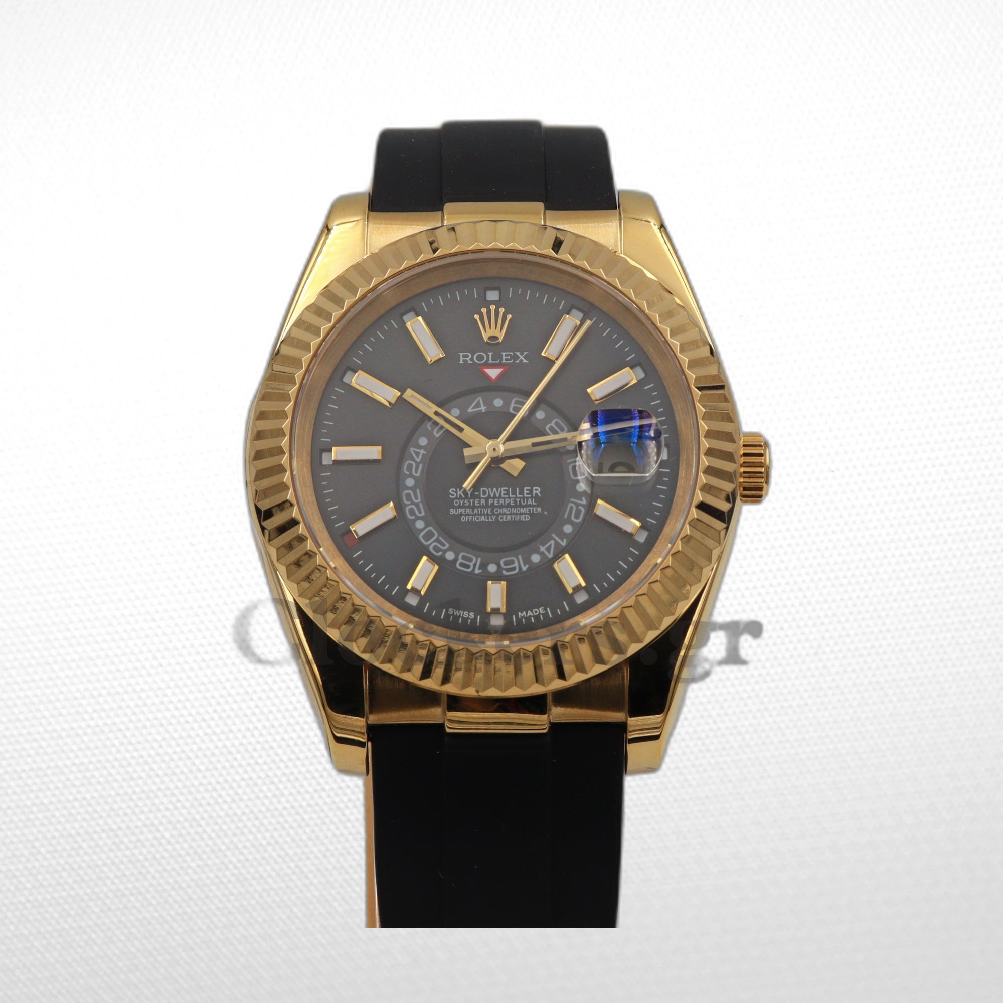 SKY-DWELLER BLACK DIAL AUTOMATIC MEN'S RUBBER