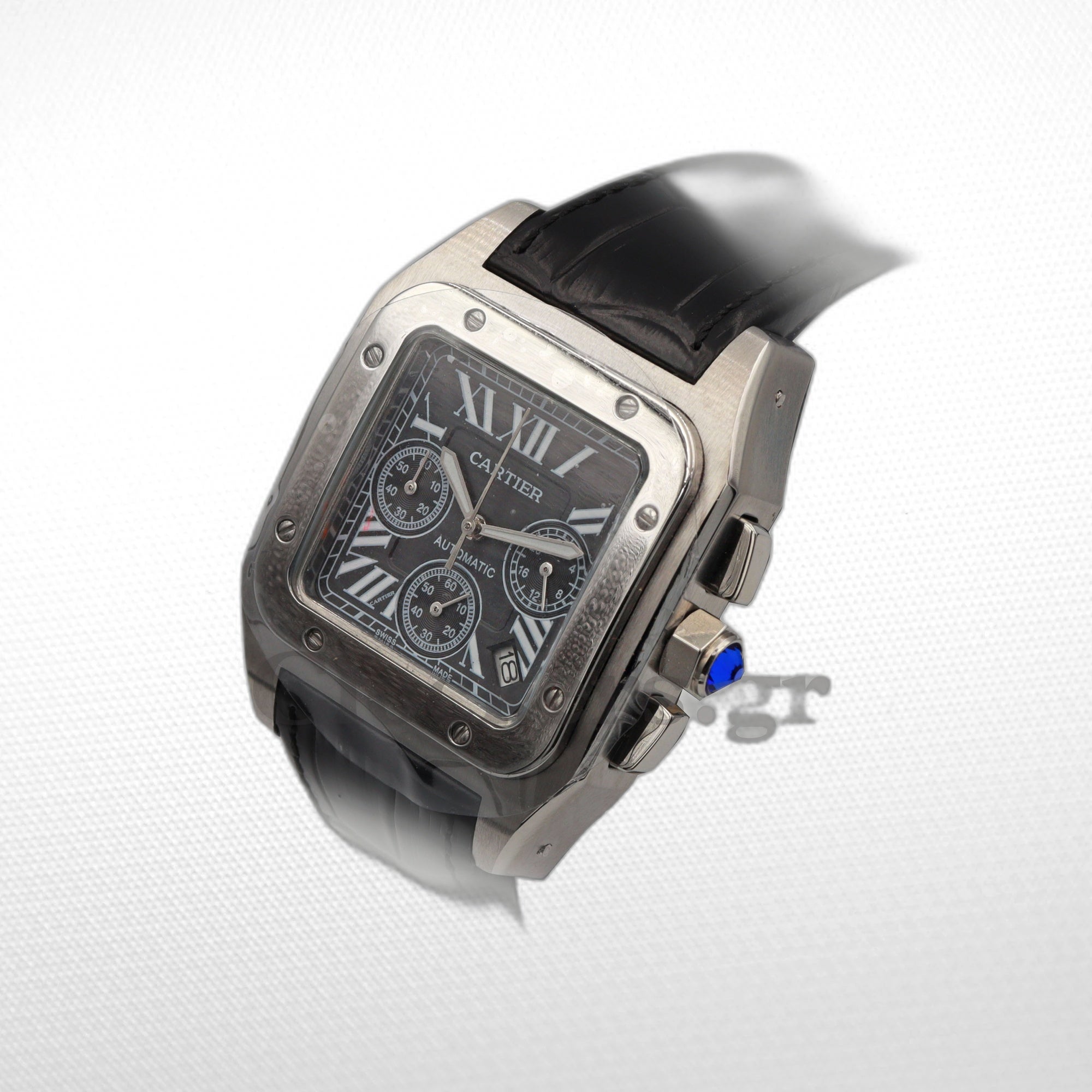SANTOS 100 STEEL AUTOMATIC CHRONOGRAPH LARGE MEN'S WATCH