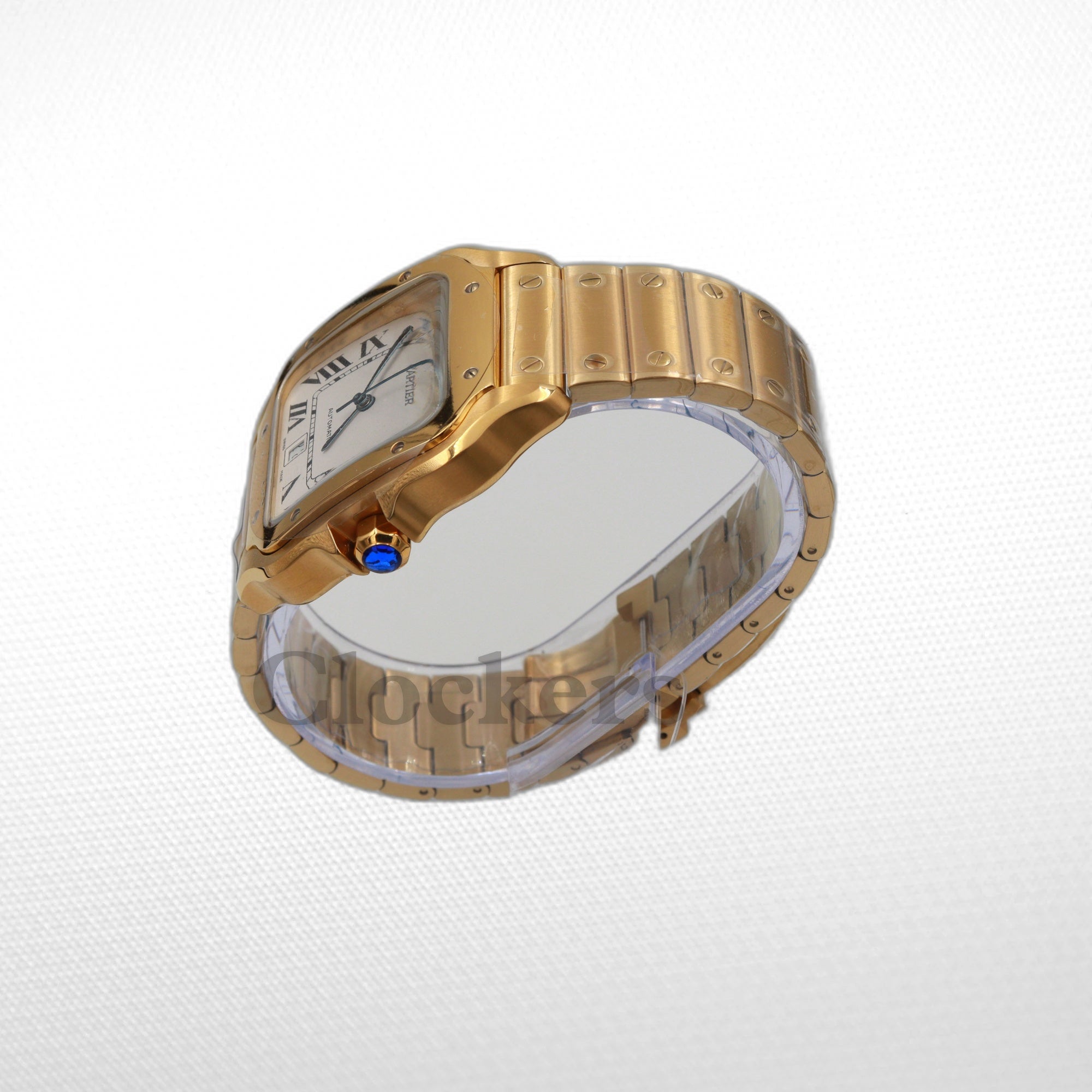 SANT0S DE CARTIER WATCH LARGE MODEL, AUTOMATIC,  GOLD,  INTERCHANGEABLE